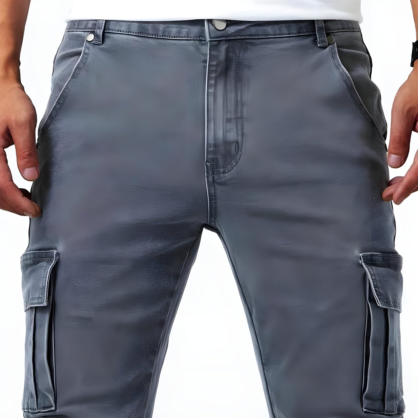 Iconique™ | Bekväma cargo-byxor i denim